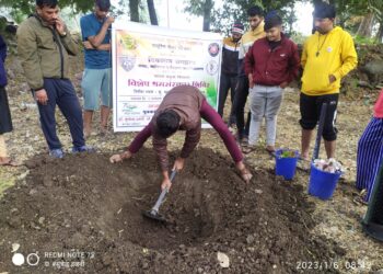युवकांनी बांधला बंधारा